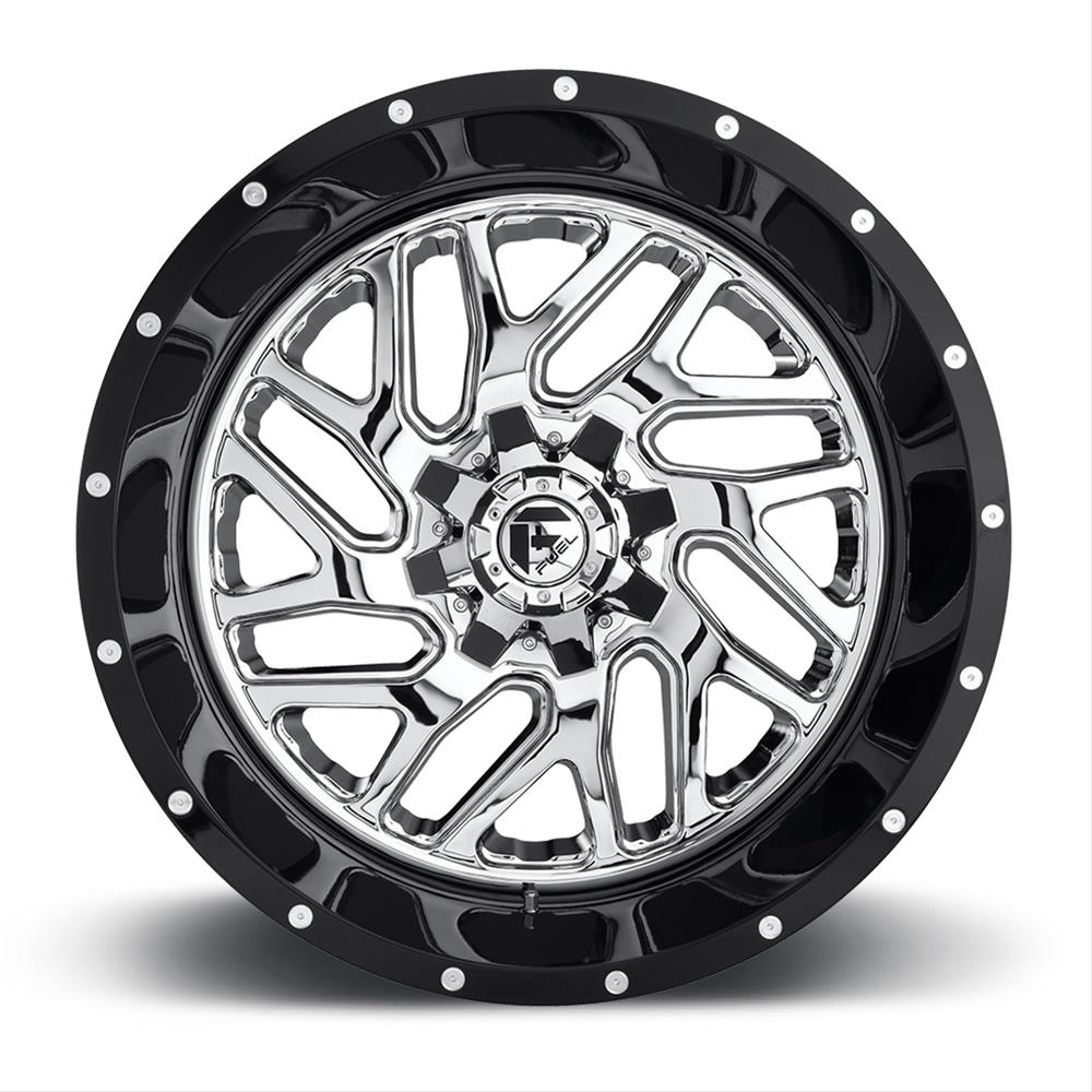 Fuel Off-Road Triton D211 Series Chrome Wheel with Gloss Black Faces 20x10 Wheels, Triton, 8x6.5 P 4.75 -13 125.2, P -Chrome thumbnail 6
