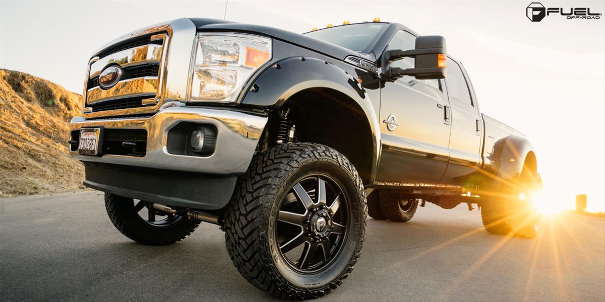Fuel Off-Road Maverick D538 Series Matte Black Dually Wheels with Milled Accents 17x6.5 Wheels, Front (New), Front (New) 8x200 NBD8.48 116 142.2, NBD-Matte BLK MIL thumbnail 8