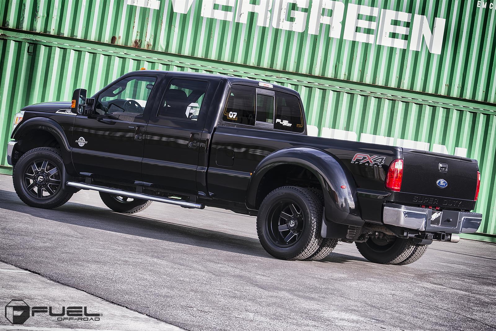 Fuel Off-Road Maverick D538 Series Matte Black Dually Wheels with Milled Accents 22x8.25 Wheels, Dualie Front, Dualie Front 8x210 NB 8.90/104.8 154.3, NB -BLK MIL thumbnail 2