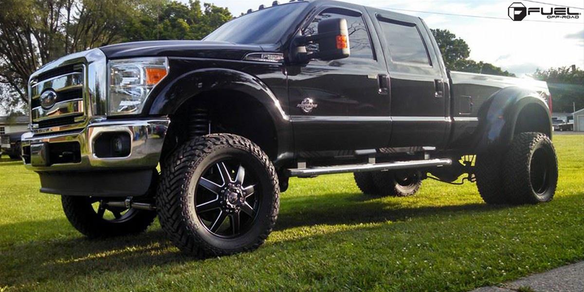 Fuel Off-Road Maverick D538 Series Matte Black Dually Wheels with Milled Accents 22x8.25 Wheels, Dualie Front, Dualie Front 8x210 NB 8.90/104.8 154.3, NB -BLK MIL thumbnail 6