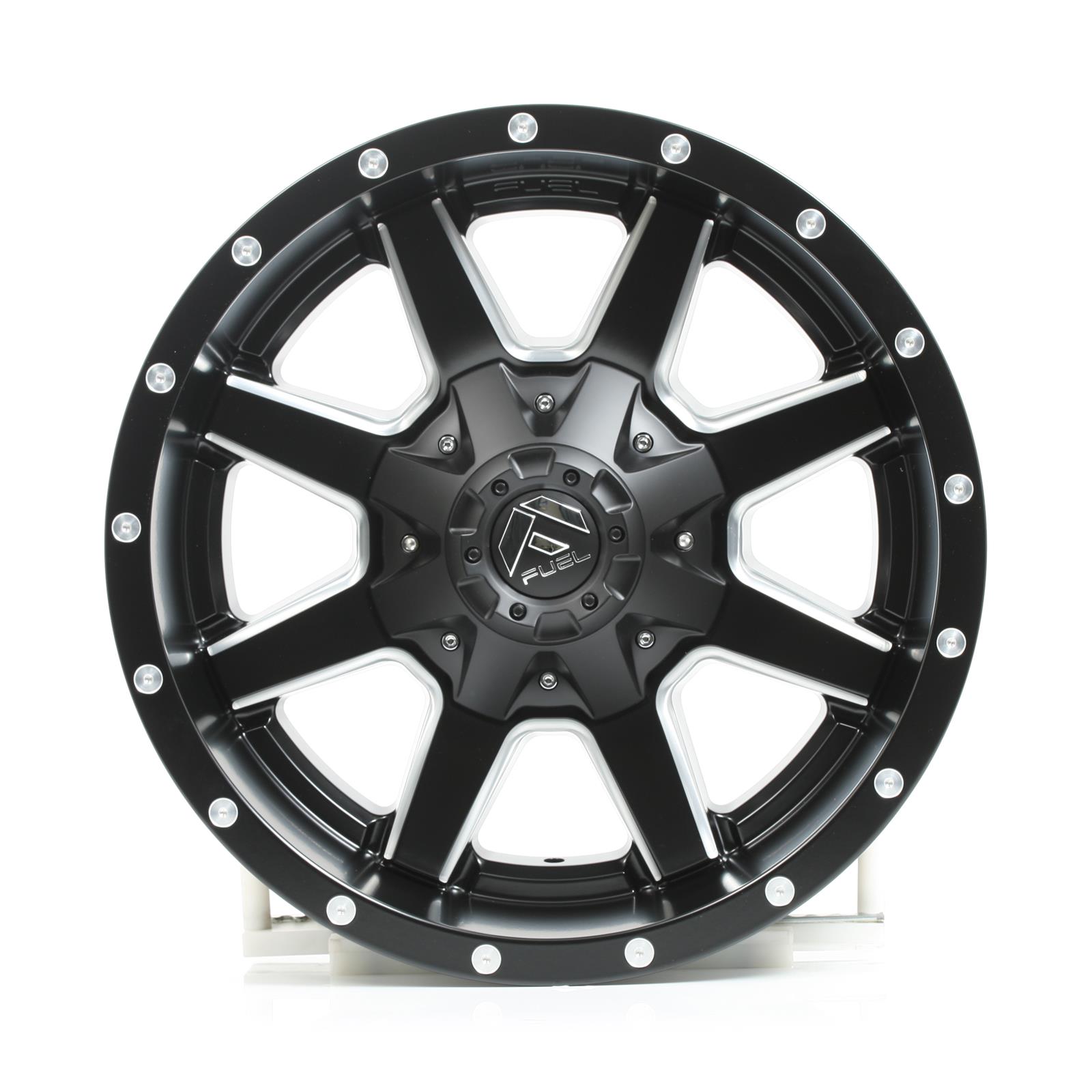 Fuel Off-Road Maverick D538 Series Matte Black with Milled Accents Wheels 17x9 Wheel, D538, 17 in. x 9 in., Aluminum, Black, 6 x 5.50 in./135mm Bolt Circle, 4.5 in. Backspace thumbnail 2