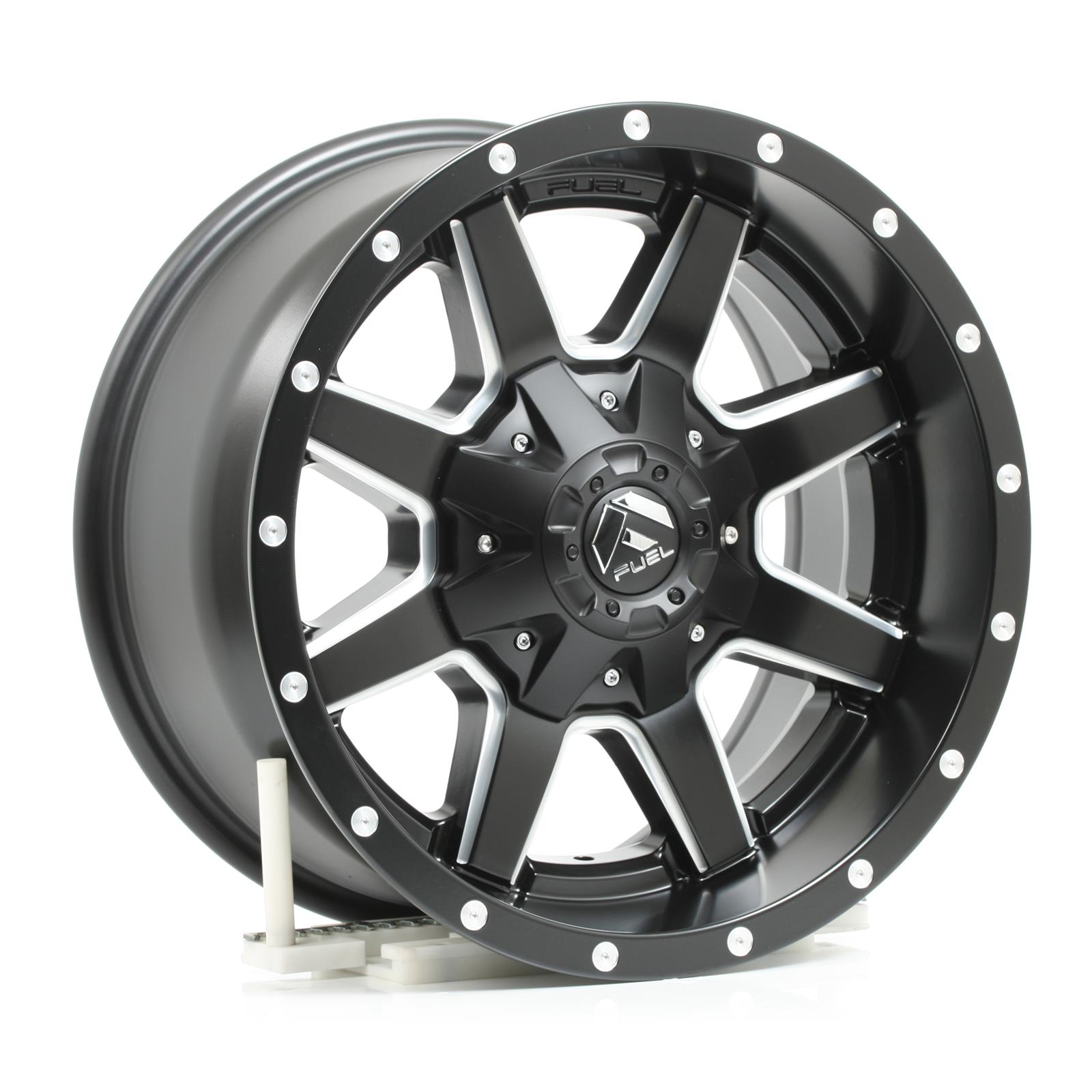 Fuel Off-Road Maverick D538 Series Matte Black with Milled Accents Wheels 17x9 Wheel, D538, 17 in. x 9 in., Aluminum, Black, 6 x 5.50 in./135mm Bolt Circle, 4.5 in. Backspace