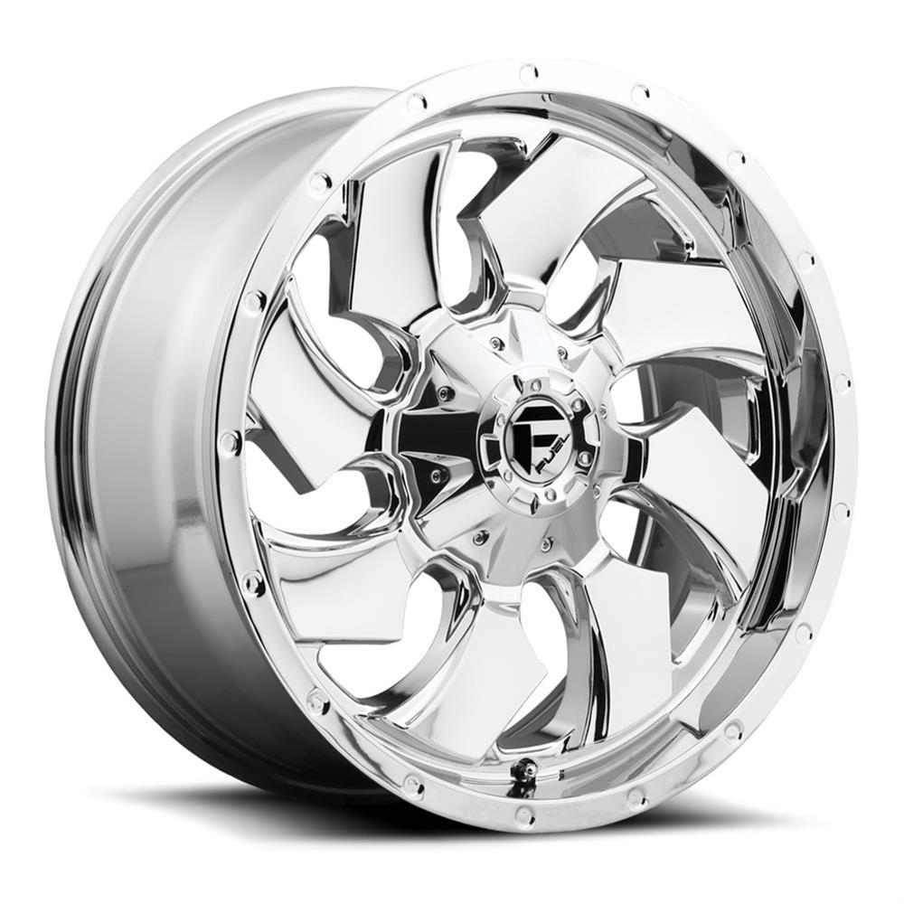 Fuel Off-Road Cleaver D573 Series Chrome Wheels 22x12 Wheel, D574 Cleaver, 22 x 12, Aluminum, Gloss Black, Milled Accents, 6 x 135mm Bolt Pattern, -44mm Offset, 4.770 in. Backspace, Each thumbnail 2