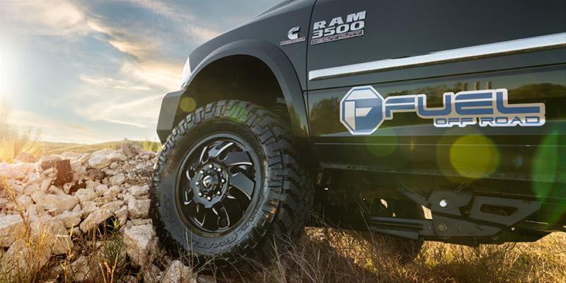Fuel Off-Road Cleaver D574 Series Gloss Black Dually Wheels with Milled Accents 20x8.25 Wheels, Dualie Front, Dualie Front 8x210 NB 8.90/105 154.3, NB -BLK MIL thumbnail 5