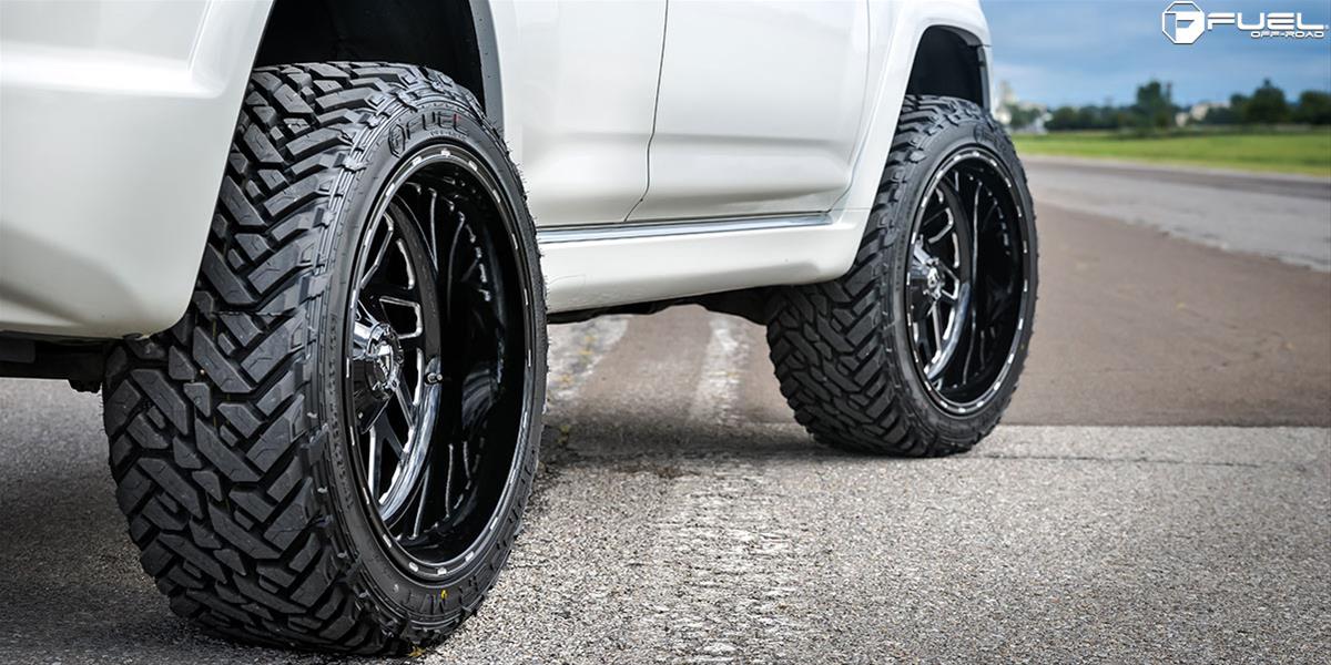 Fuel Off-Road Triton D581 Series Gloss Black Wheels with Milled Accents 18x9 Wheels, Triton, 6x1356x5.5 NBL4.50 -12 106.4, NBL-Gloss BLK MIL thumbnail 2