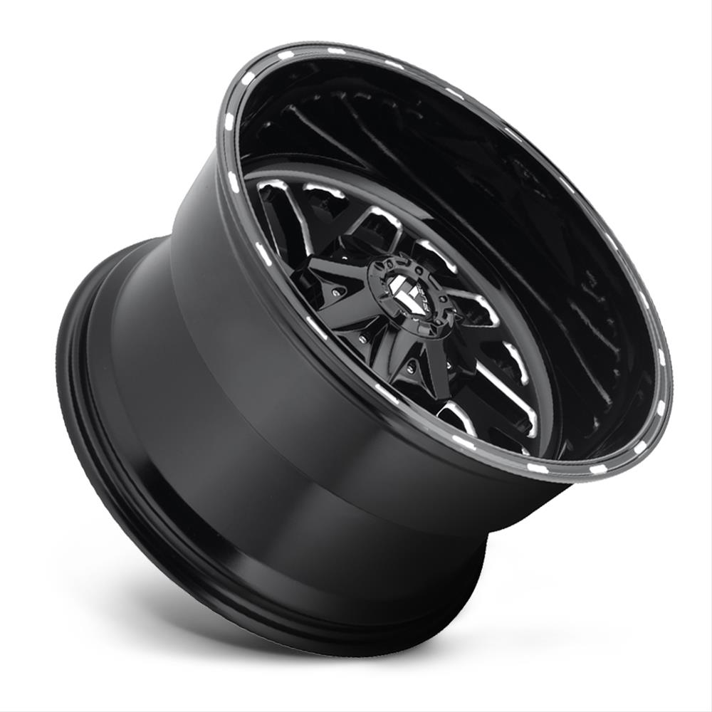 Fuel Off-Road Triton D581 Series Gloss Black Wheels with Milled Accents 20x9 Wheels, Triton, 8x6.5 NBL5.00 01 125.2, NBL-Gloss BLK MIL thumbnail 7