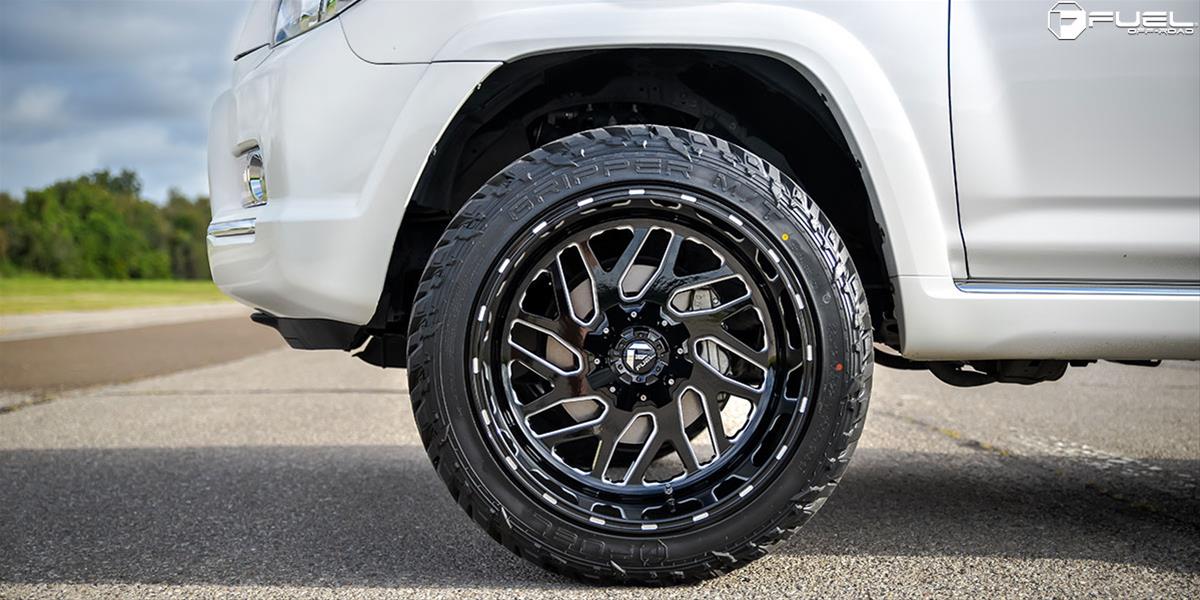 Fuel Off-Road Triton D581 Series Gloss Black Wheels with Milled Accents 18x9 Wheels, Triton, 6x1356x5.5 NBL4.50 -12 106.4, NBL-Gloss BLK MIL thumbnail 4