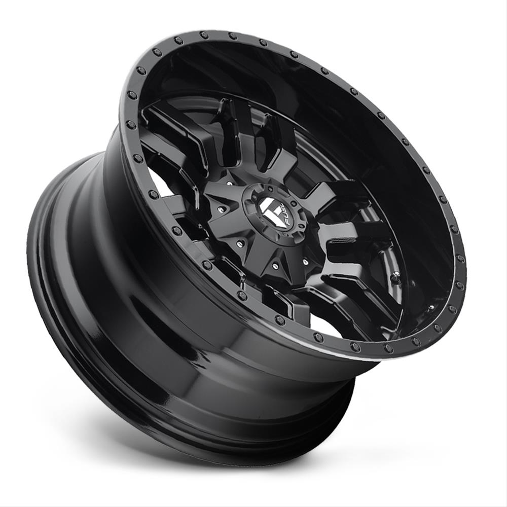 Fuel Off-Road Sledge D596 Series Matte Black Wheels with Gloss Lip 18x9 Wheels, Sledge, 5x5.55x150 BLD5.75 20 110.3, BLD-Gloss BLK thumbnail 3