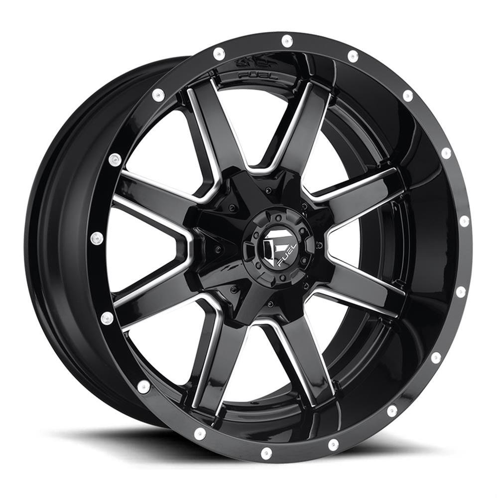 Fuel Off-Road Maverick D610 Series Gloss Black Wheels with Milled Accents 18x9 Wheel, Maverick, 18 x 9, Aluminum, Black, Accents, 6 x 135mm Bolt Pattern, +13mm Offset, 5.510 in. Backspace, Each thumbnail 2