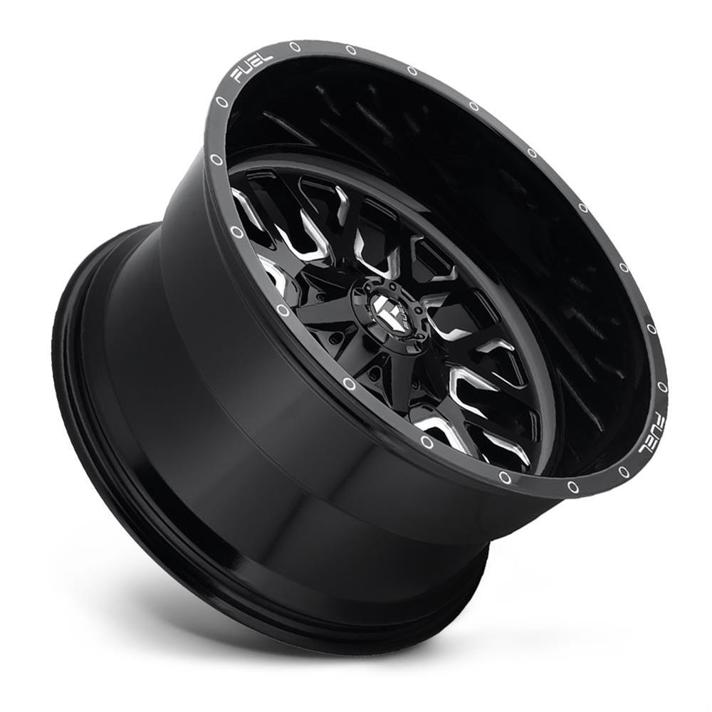 Fuel Off-Road Stroke D611 Series Gloss Black Wheels with Milled Accents 22x10 Wheel, Stroke, 22 x 10, Black, Accents, 6 x 135mm Bolt Pattern, +10mm Offset, 5.890 in. Backspace, Each thumbnail 3
