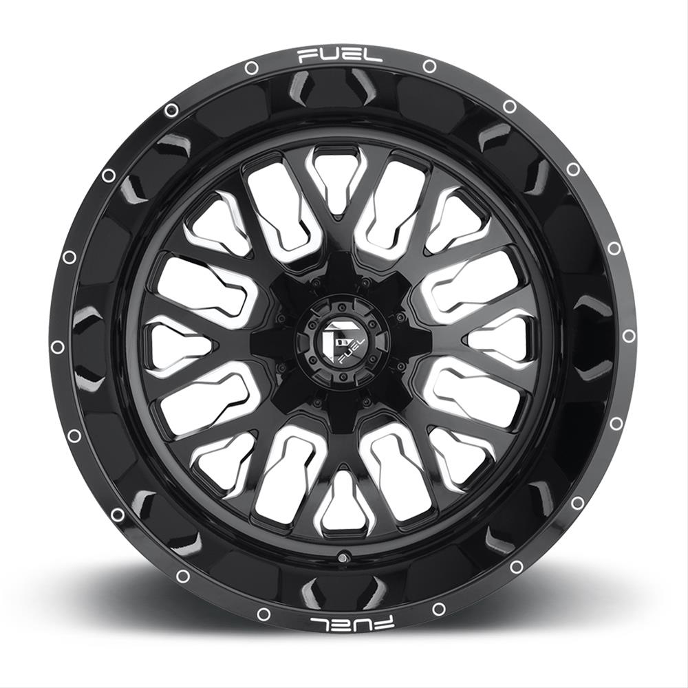 Fuel Off-Road Stroke D611 Series Gloss Black Wheels with Milled Accents 20x9 Wheels, Stroke, 6x1356x5.5 NBL5.75 20 106.3, NBL-Gloss BLK MIL thumbnail 5