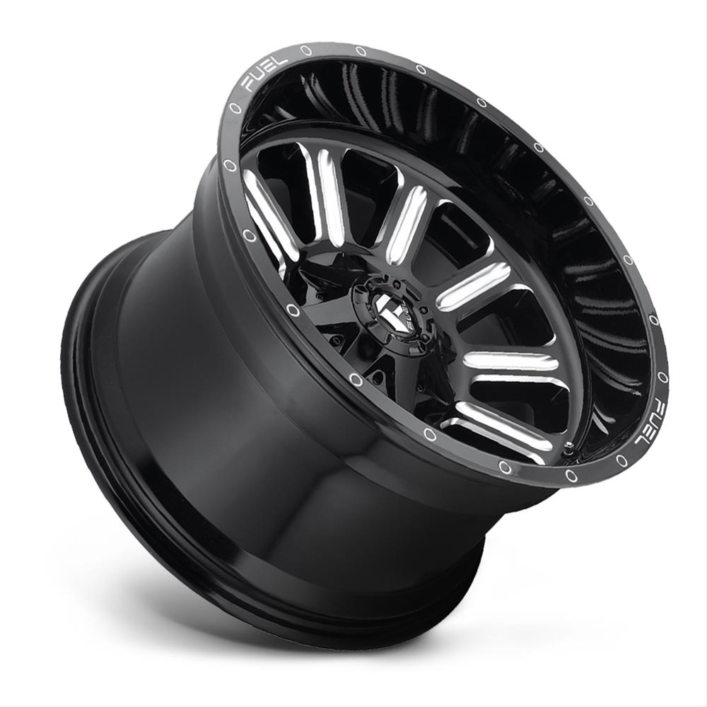 Fuel Off-Road Hardline D620 Series Gloss Black Wheels with Milled Accents 20x9 Wheels, Hardline, 5x5.55x150 NBL5.75 20 110.3, NBL-Gloss BLK MIL thumbnail 3