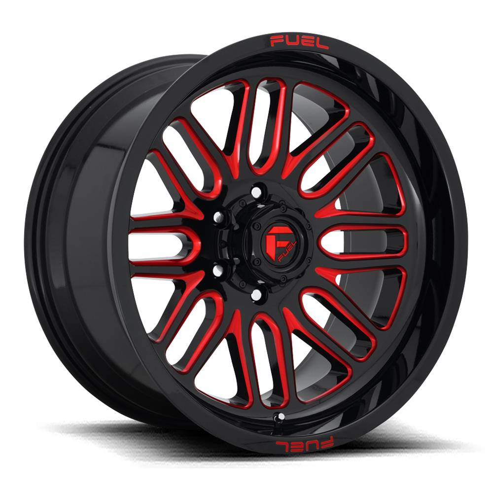 Fuel Off-Road Ignite D663 Gloss Black Wheels with Candy Red Accents 20x9 Wheel, D663, 20 x 9, Aluminum, Black, Accent, 6 x 139.7mm Bolt Pattern, +19mm Offset, 5.750 in. Backspace, Each thumbnail 2
