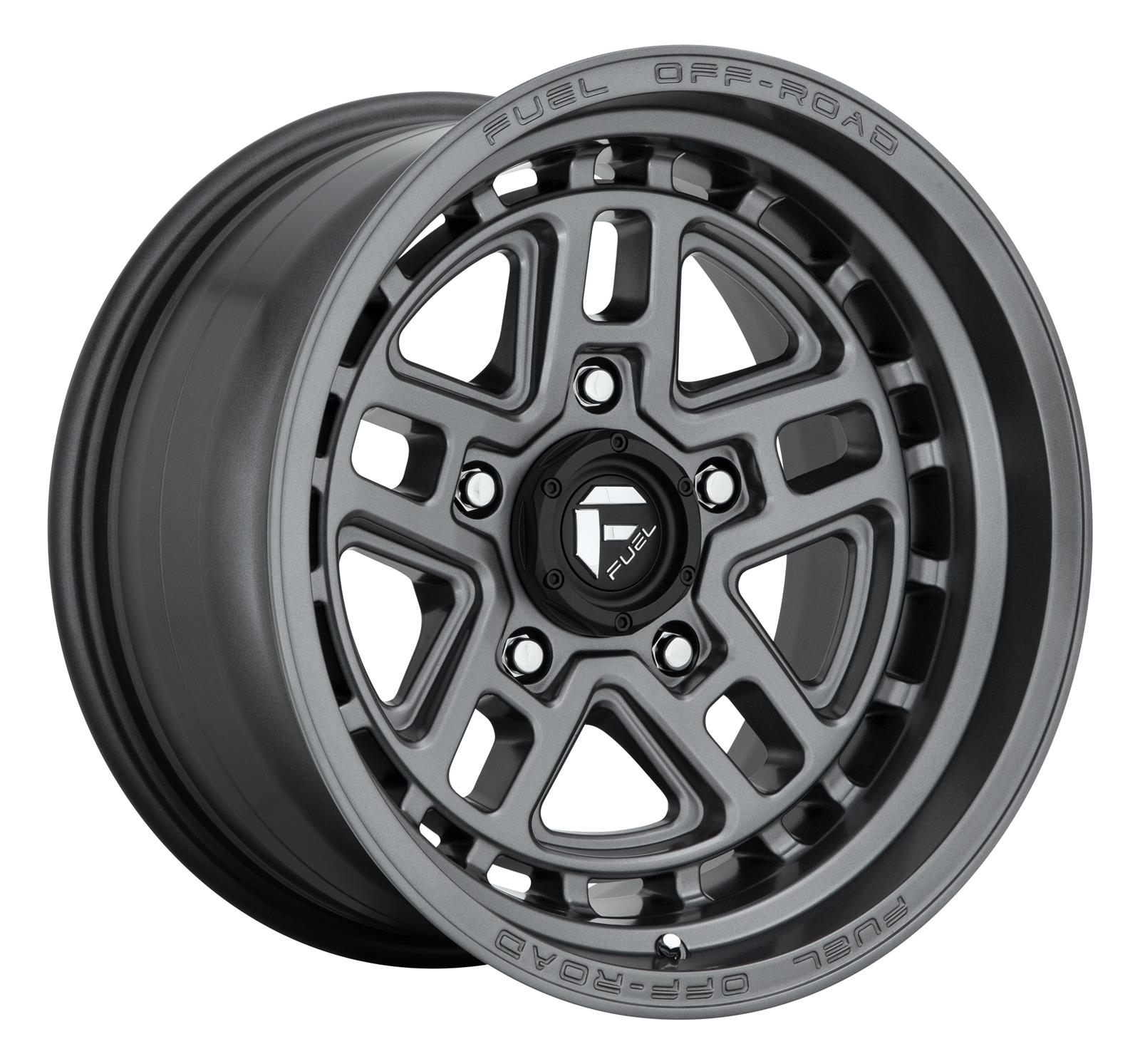 Fuel Off-Road Nitro 6 D668 Matte Anthracite Wheels 17x9 Wheels, D667, 17 x 9, Aluminum, Anthracite, x 139.7mm Bolt Pattern, +1mm Offset, 5.040 in. Backspace, Each