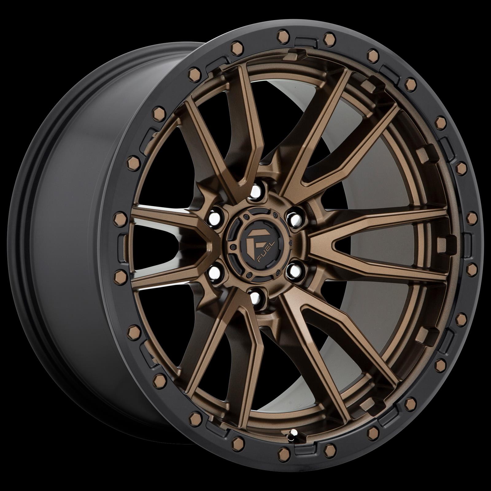 Fuel Off Road D68117906545 Fuel Off Road Rebel D681 Matte Bronze Wheels With Black Ring Summit 4716