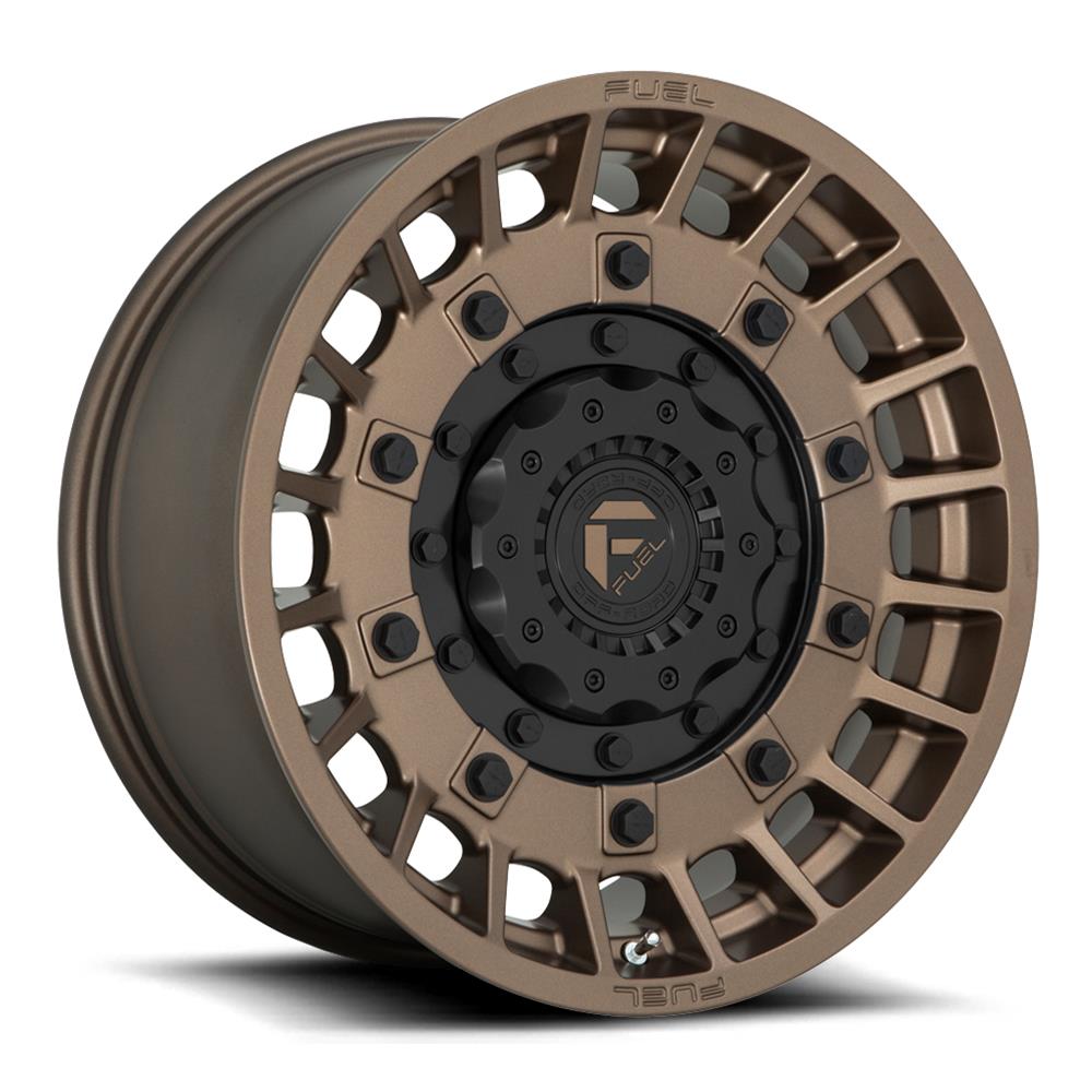 Fuel Off-Road Militia D725 Matte Bronze Wheels with Black Accents 20x9 MILITIA 6x135.00/6x139.70 MATTE BRONZE & BLACK (1 mm)