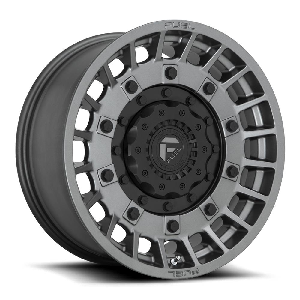 Fuel Off-Road Militia D726 Anthracite Wheels with Matte Black Accents 20x9 MILITIA 6x135.00/6x139.70 MATTE ANTHRACITE & BLACK (1 mm)