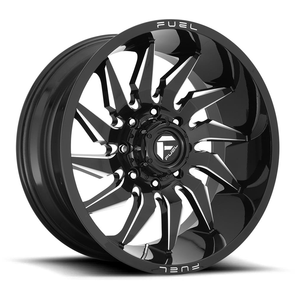 Fuel Off-Road Saber D744 Series Gloss Black Wheels with Milled Accents 22x10 SABER 22X10 6X5.5 106.1 NBL 4.82 -18MM
