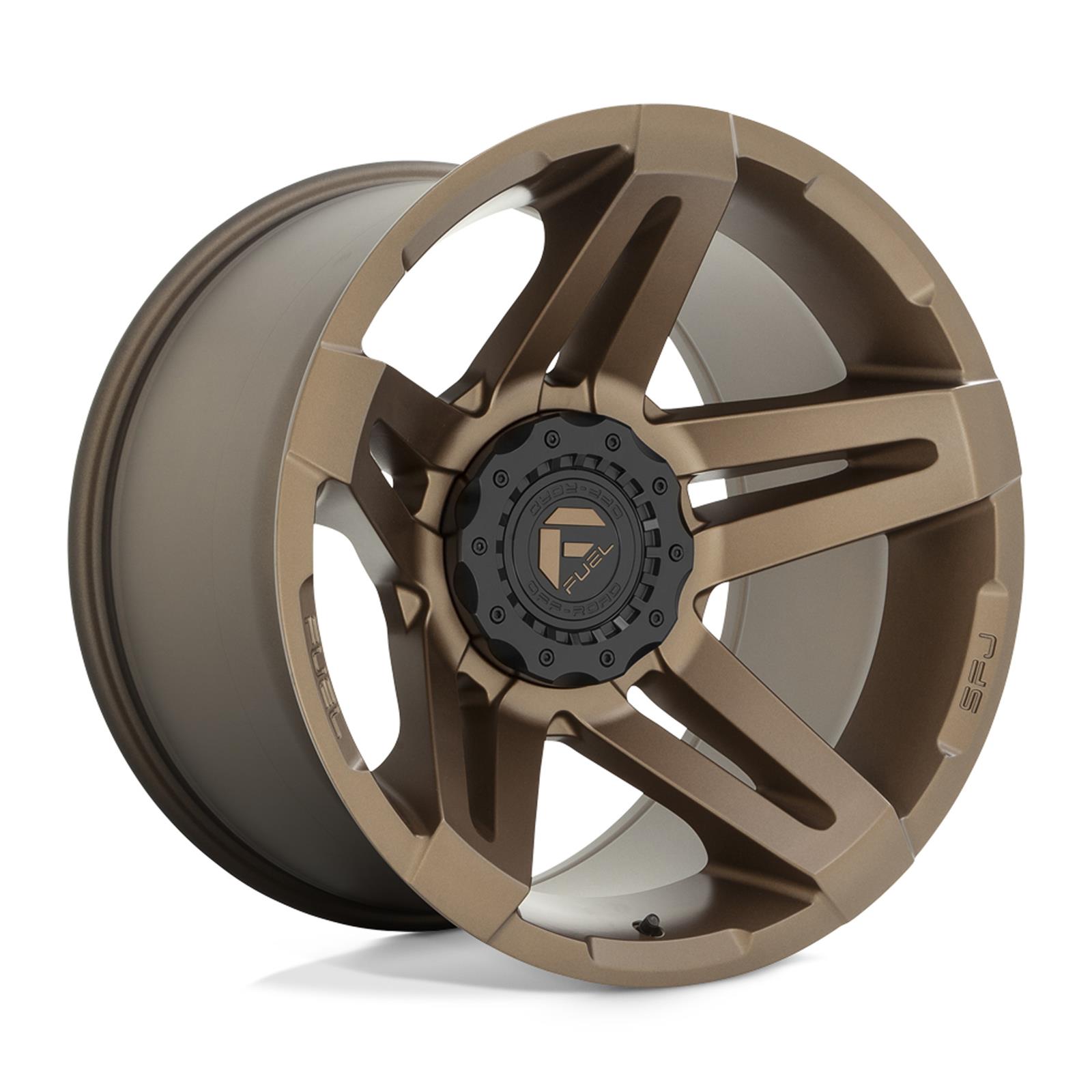 Fuel Off-Road SFJ D765 Matte Bronze Wheels 20x10 Wheel, D765, 20 x 10, Aluminum, Bronze, 5 x 139.7mm/150mm Bolt Pattern, -18mm Offset, 4.790 in. Backspace, Each
