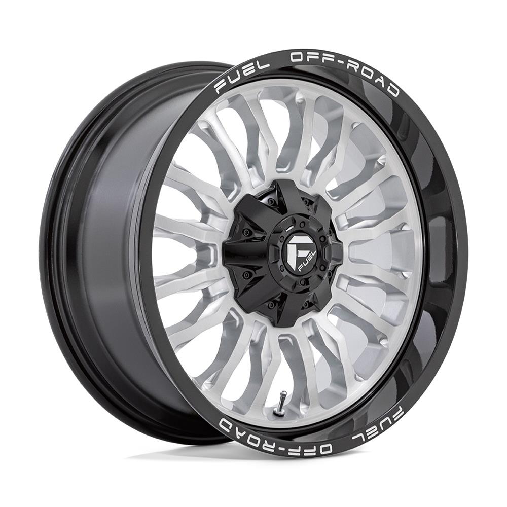 Fuel Off-Road ARC D798 Brushed Silver Wheels with Gloss Black Lip 22x10 22X10 8X170 SLVR-BRSH BLK-LP -18MM