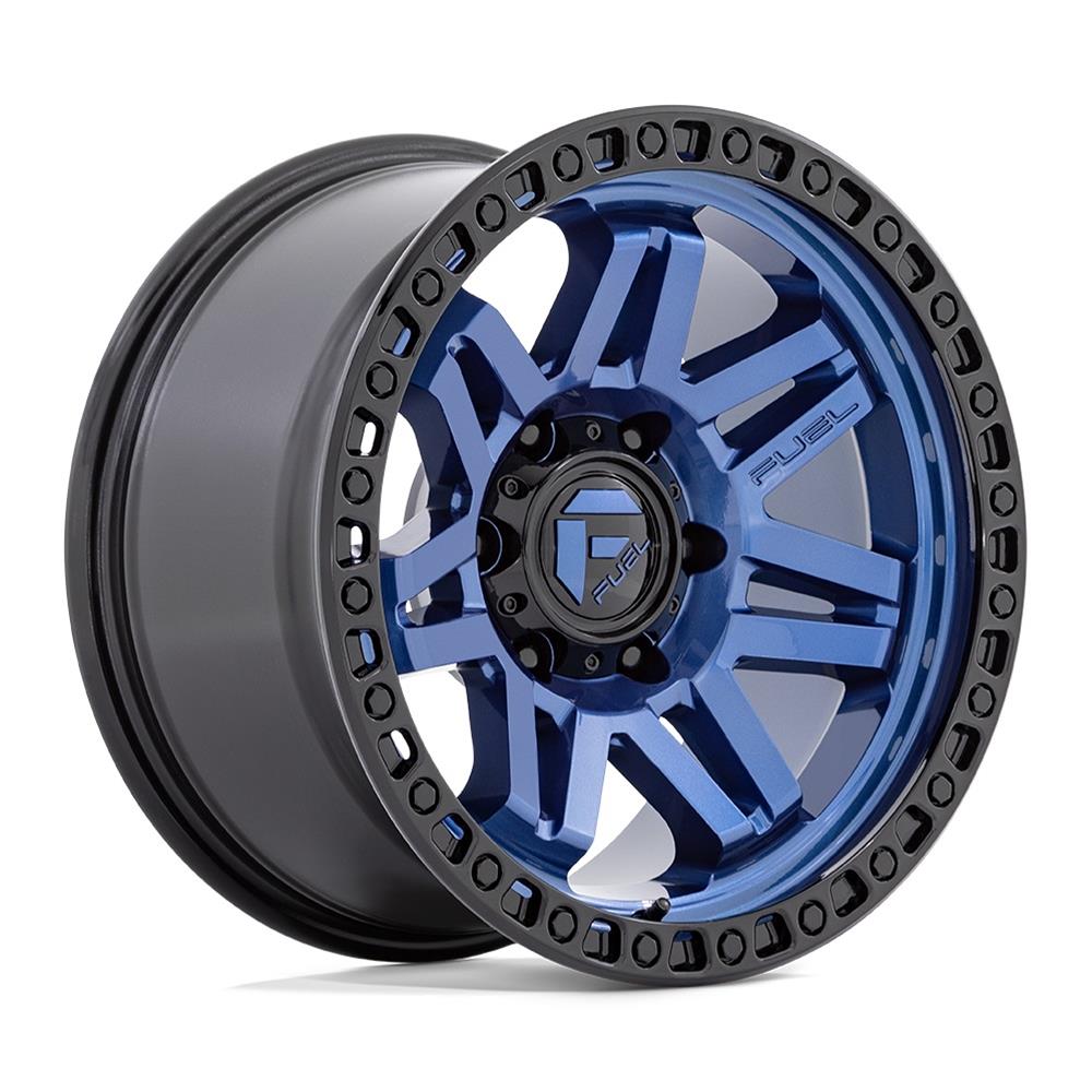 Fuel Off-Road Syndicate D813 Dark Blue Wheels with Black Ring 17x9 Wheels, D813, Aluminum, Finish, Beadlock Ring, 17 in. x 9 in., 6 x 139.70mm/5.5 in. Bolt Circle, 5.04 in. Backspace, Each