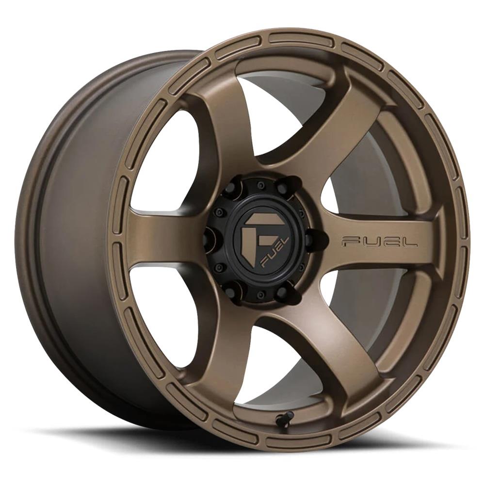 Fuel Off-Road Rush D818 Textured Bronze Wheels 17x9 Wheels, D818, Aluminum, Finish, 17 in. x 9 in., 6 x 114.30mm/4.5 in. Bolt Circle, 5.04 in. Backspace, Each