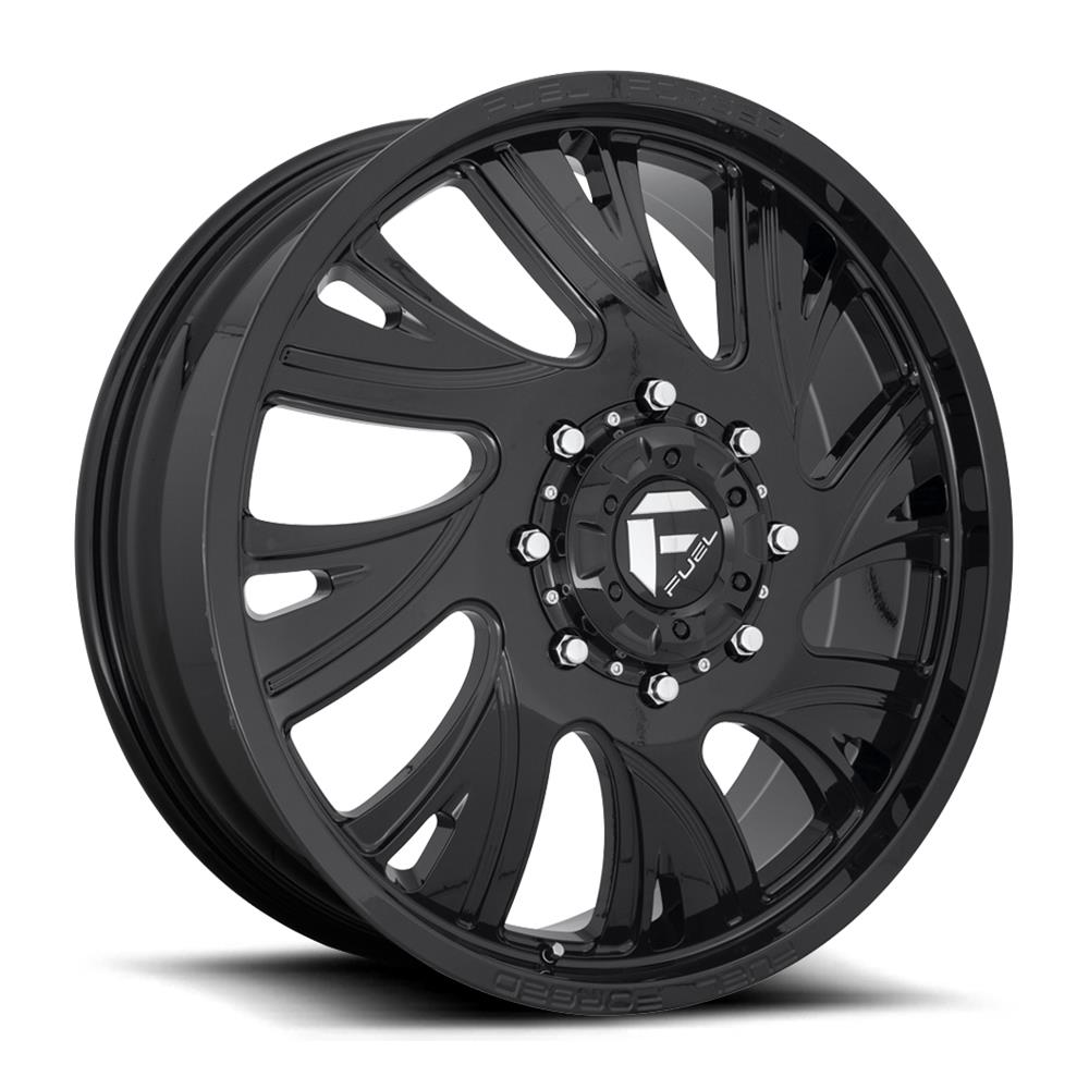 Fuel Off-Road FF41D Gloss Black Dually Wheels with Milled Accents 28x8.25 Wheels, FF41D, 28 x 8.25, Aluminum, Black, Accents, 10 x 285.75mm Bolt Pattern, +105mm Offset, 8.760 in. Backspace, Each