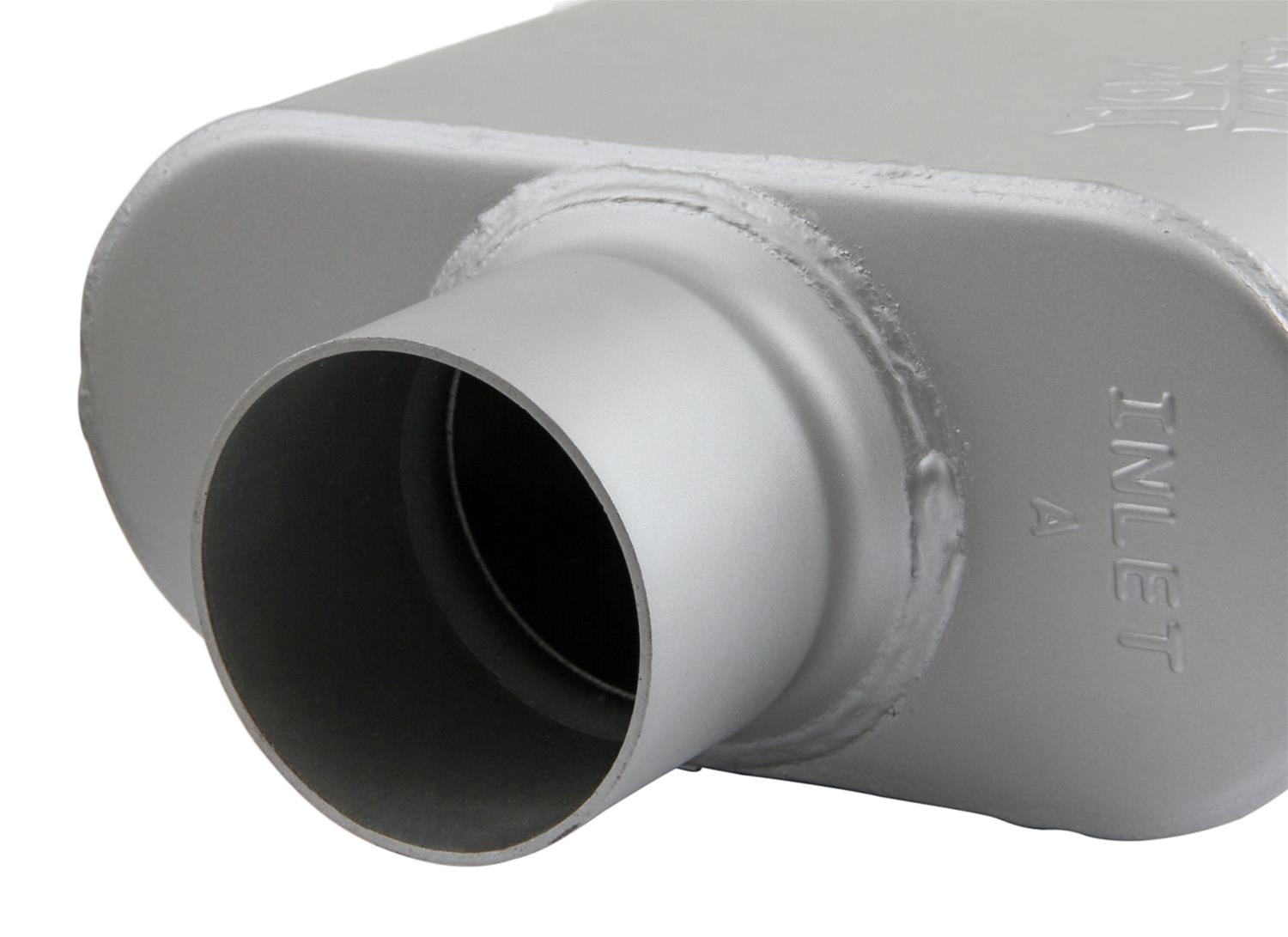 FlowMonster 1-Chamber Steel 3 Inch Muffler 43010-FM Muffler, FlowMonster, Aggressive Sound, 1-Chamber, 3.00 in. Single Inlet, 3.00 in. Single Outlet, Steel, Aluminized, Universal, Each thumbnail 4