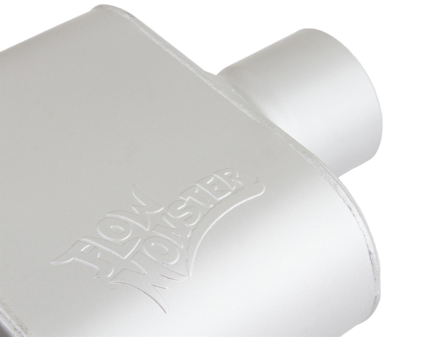 FlowMonster 1-Chamber Steel 3 Inch Muffler 43010-FM Muffler, FlowMonster, Aggressive Sound, 1-Chamber, 3.00 in. Single Inlet, 3.00 in. Single Outlet, Steel, Aluminized, Universal, Each thumbnail 3