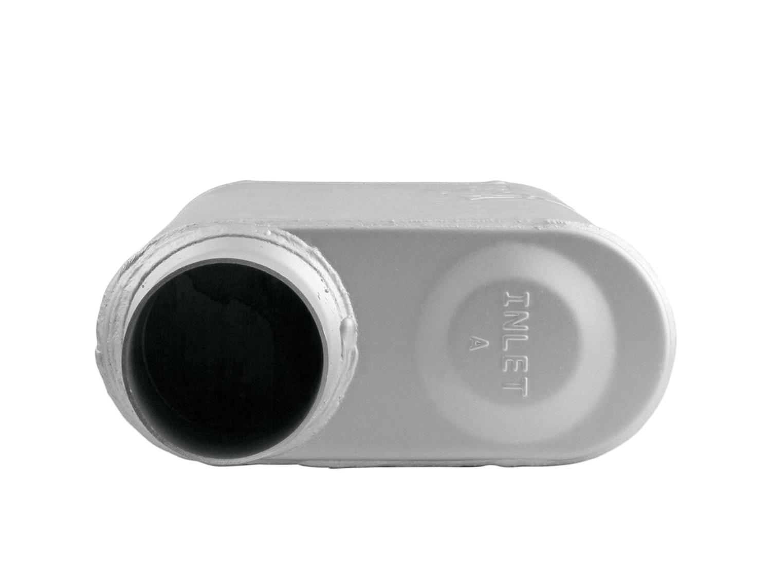 FlowMonster 2-Chamber Steel 3 Inch Muffler 43041-FM Muffler, FlowMonster, Aggressive Sound, 2-Chamber, 3.00 in. Single Inlet, 3.00 in. Single Outlet, Steel, Aluminized, Universal, Each thumbnail 3