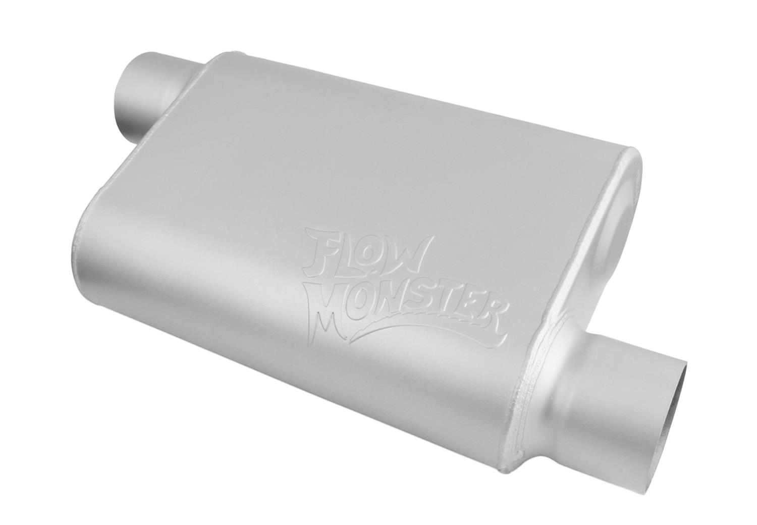 FlowMonster 2-Chamber Steel 3 Inch Muffler 43043-FM Muffler, FlowMonster, Aggressive Sound, 2-Chamber, 3.00 in. Single Inlet, 3.00 in. Single Outlet, Steel, Aluminized, Universal, Each thumbnail 6