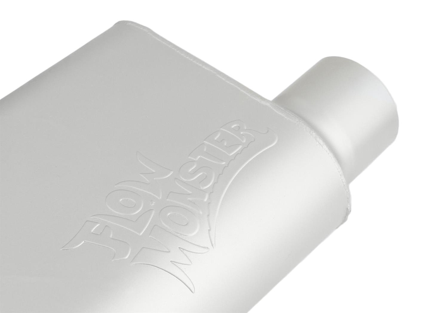 FlowMonster 2-Chamber Steel 3 Inch Muffler 43043-FM Muffler, FlowMonster, Aggressive Sound, 2-Chamber, 3.00 in. Single Inlet, 3.00 in. Single Outlet, Steel, Aluminized, Universal, Each thumbnail 5