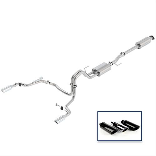 Ford Racing 15-18 F-150 5.0L Cat-Back Sport Exhaust System - Rear Exit Chrome Tips thumbnail 2