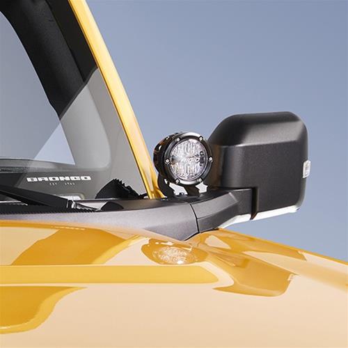 Ford Racing 2021+ Ford Bronco Mirror Mounted 4in Rigid LED Lights Kit thumbnail 2
