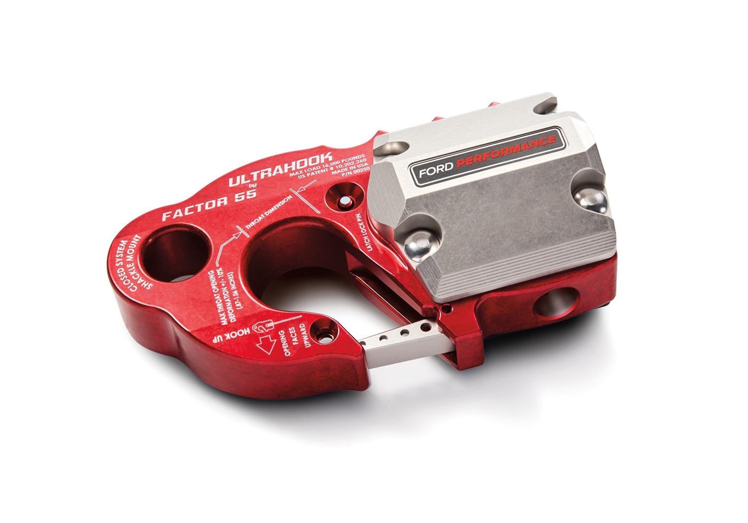 Ford Racing Factor 55 UltraHook w/Rope Guard - Red thumbnail 3