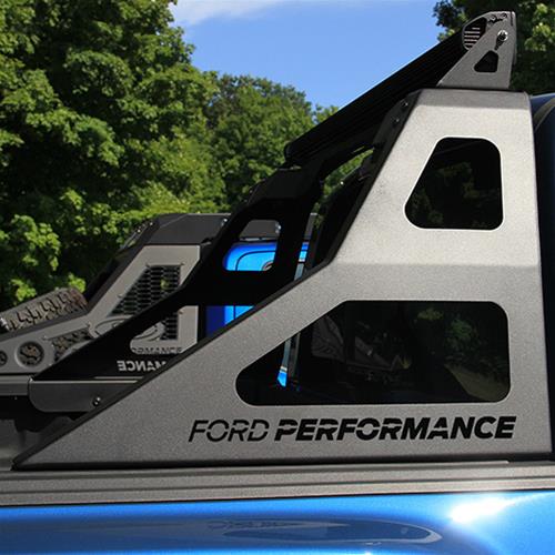Ford Performance Parts Super-Duty Chase Racks M-19007-SD Truck Bed Roll Bars, Rack, Steel, Black Powdercoated, With Light Bar Brackets, Ford, Each