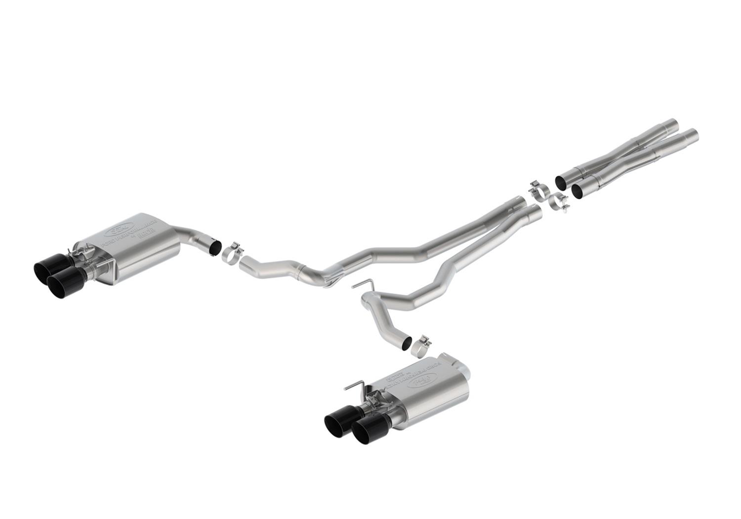 Ford Racing 2024 Mustang 5.0L GT Extreme Cat-Back Exhaust - Black Tips thumbnail 2