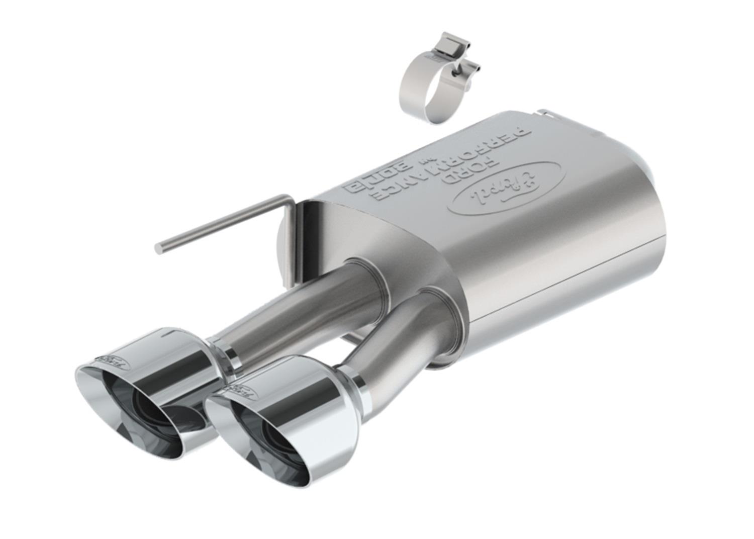 Ford Racing 2024 Mustang 5.0L Sport Non-Active Cat-Back Exhaust w/Valance - Chrome Tip