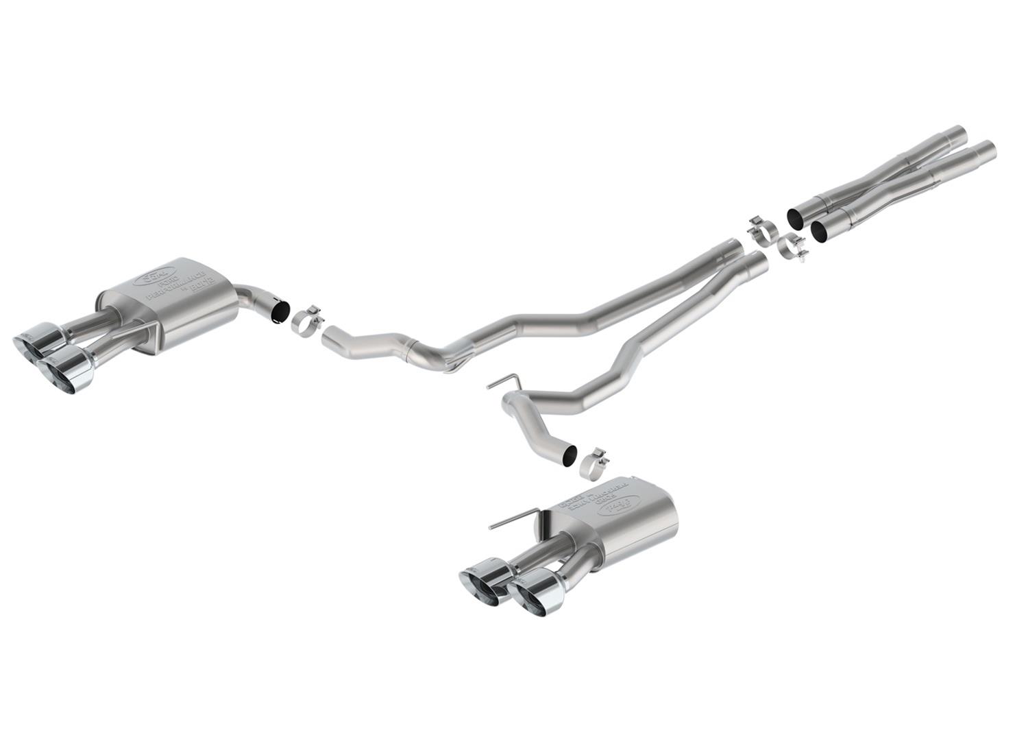 Ford Racing 2024 Mustang 5.0L Sport Non-Active Cat-Back Exhaust w/Valance - Chrome Tip thumbnail 2