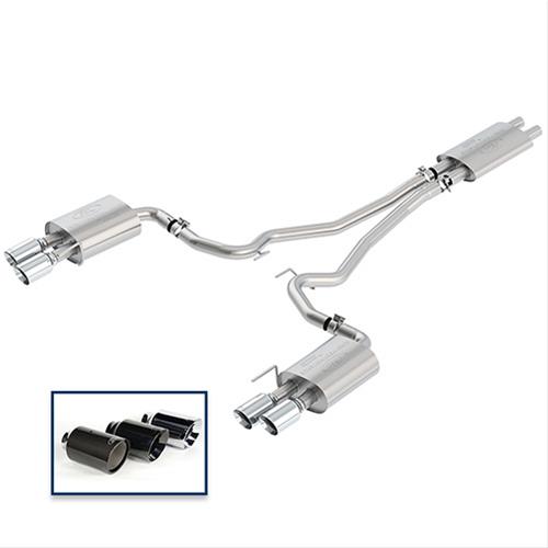 Ford Racing 2018 Mustang Gt 5.0L Cat-Back Touring Exhaust System w/Chrome Tips thumbnail 2