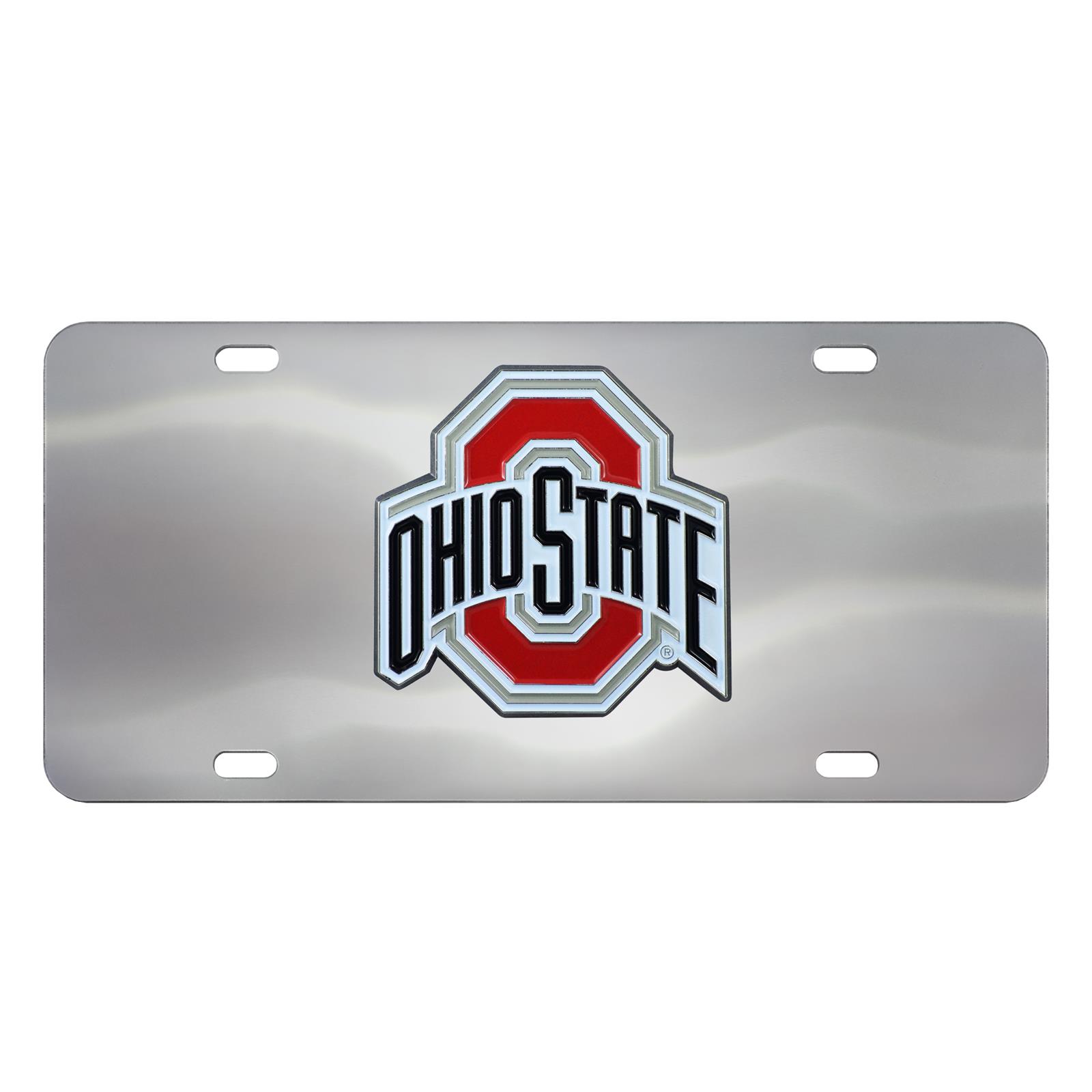 Ohio State Buckeyes Diecast O and Ohio State 3D Logo License Plate