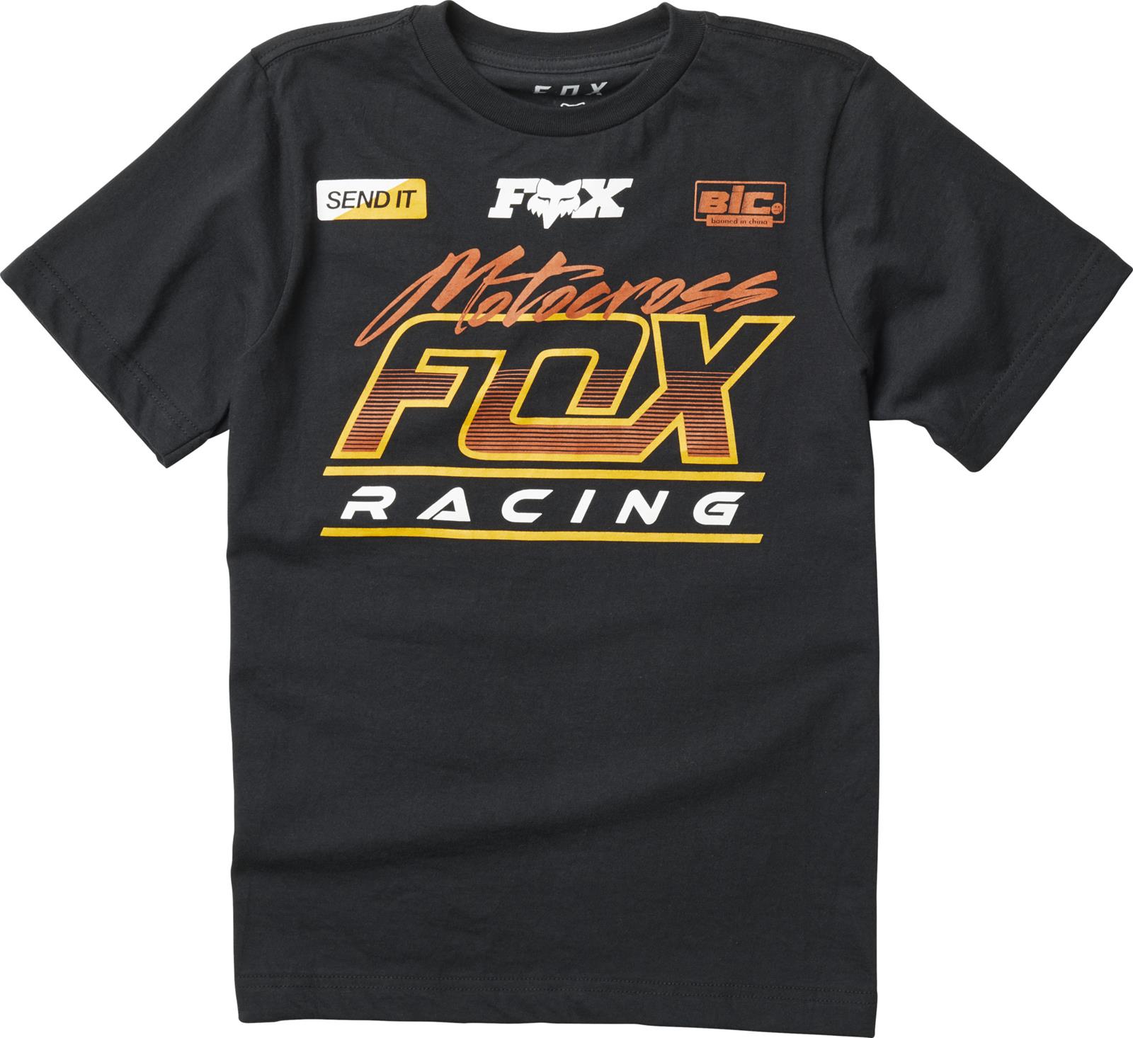 22018-001-YL LARGE Fox Racing Youth Jetskee T-Shirt BLACK 