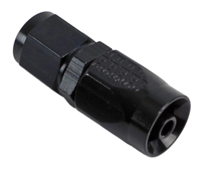 Fragola -4AN Straight Power Flow Hose End - Black