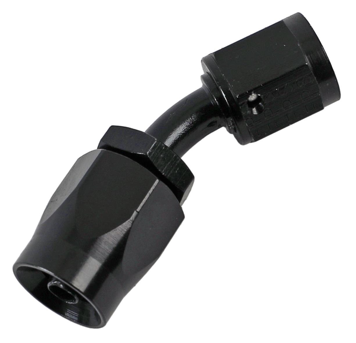 Fragola -4AN x 45 Degree Power Flow Hose End - Black