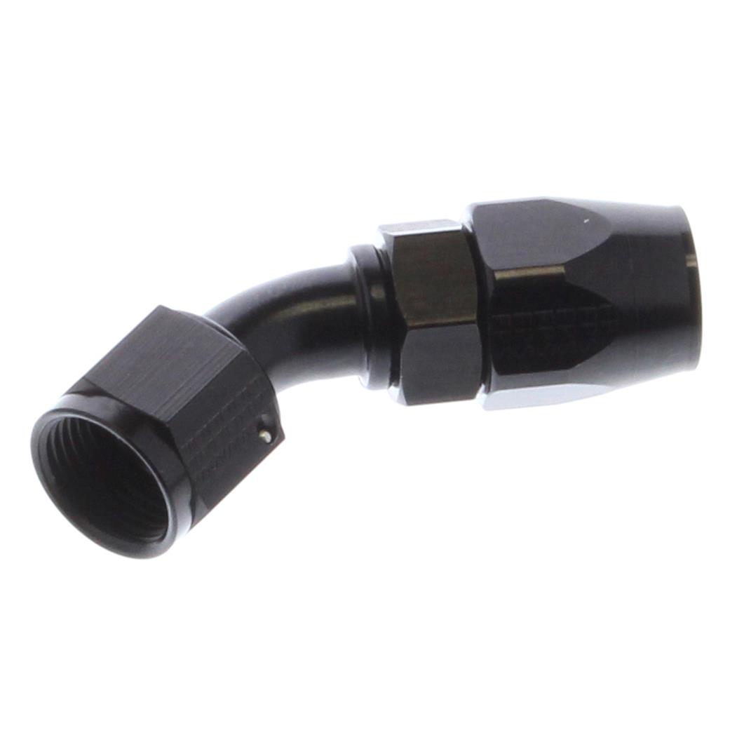 Fragola -10AN x 45 Degree Power Flow Hose End - Black