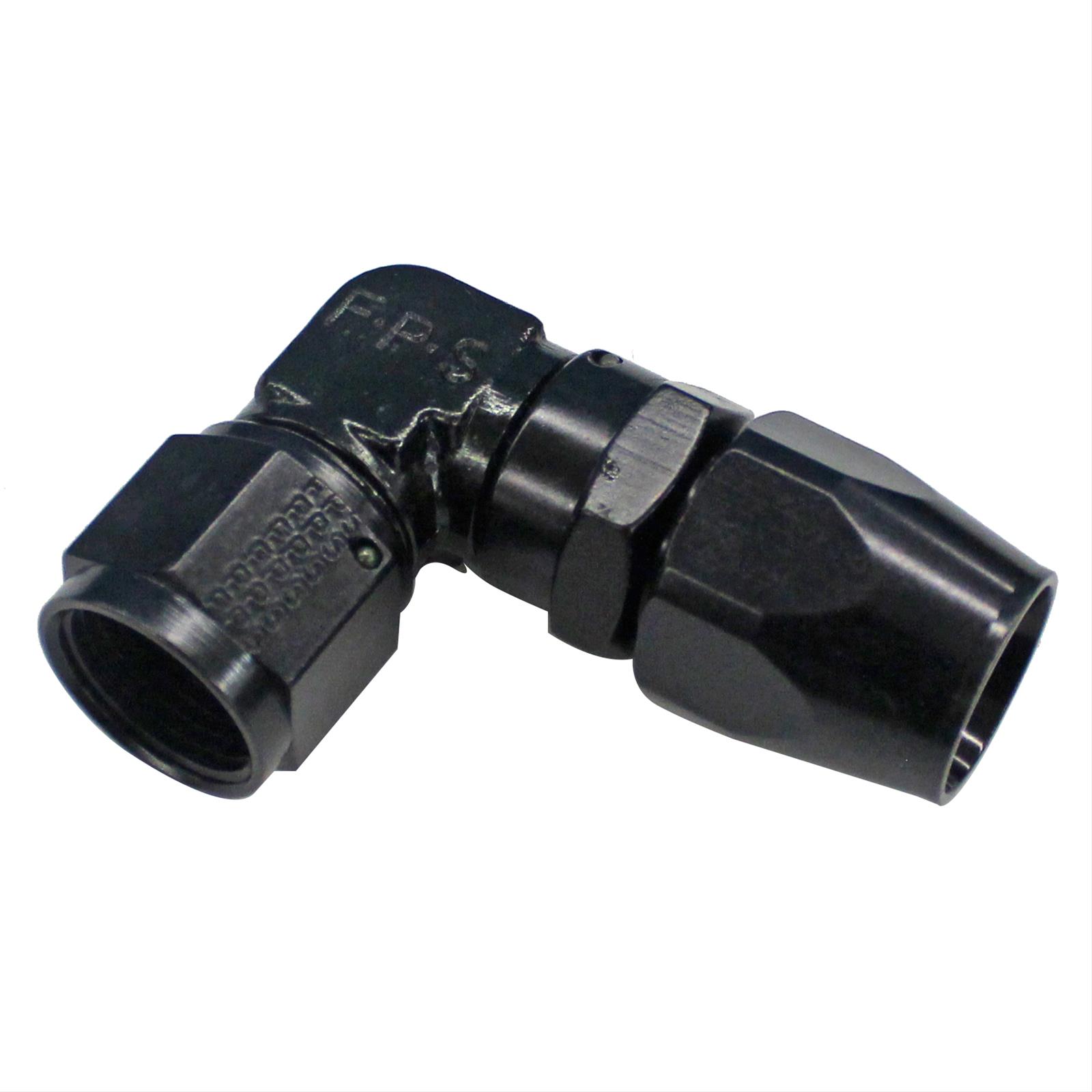 Fragola -10AN x 90 Degree Low Profile Forged Hose End - Black