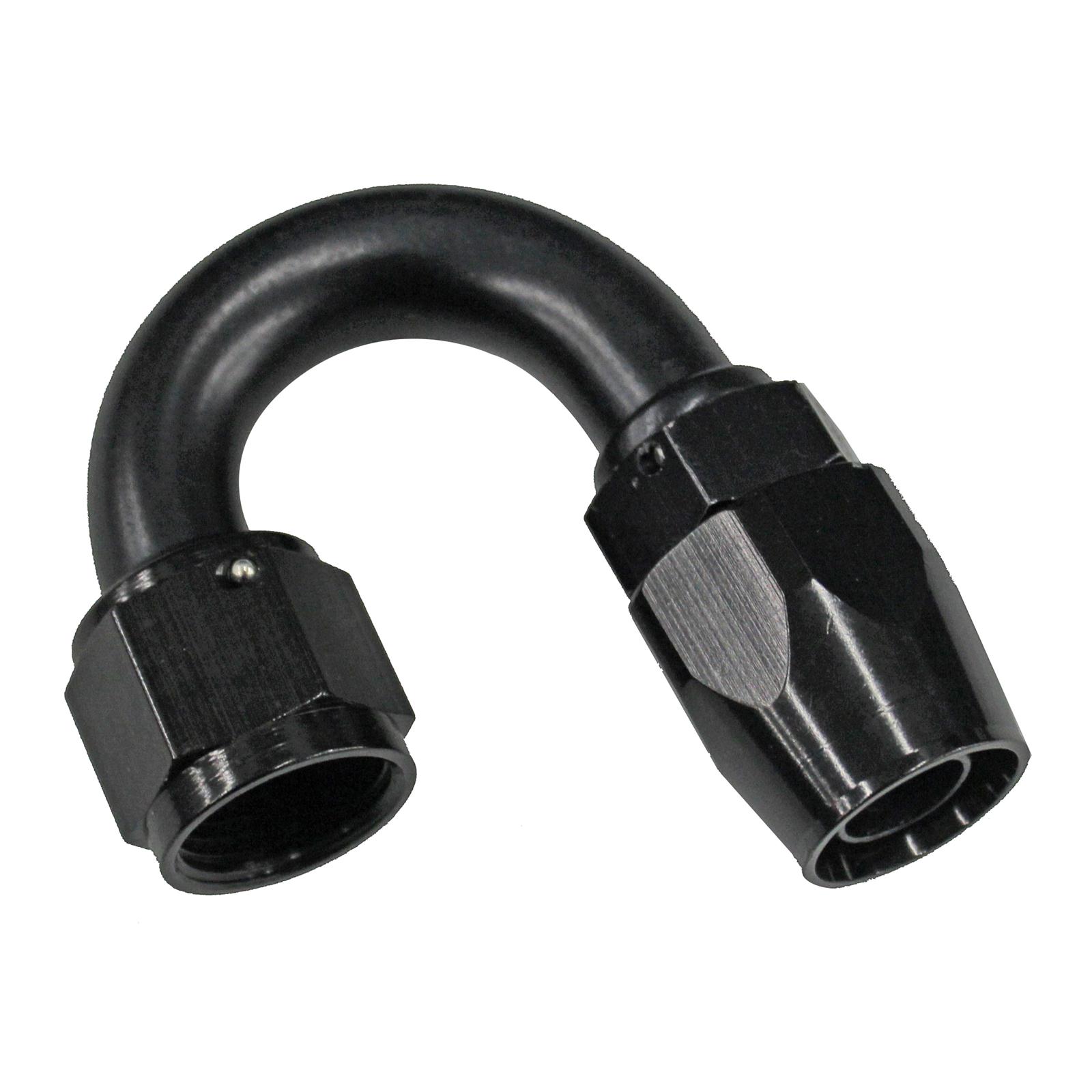Fragola -10AN x 180 Degree Power Flow Hose End - Black