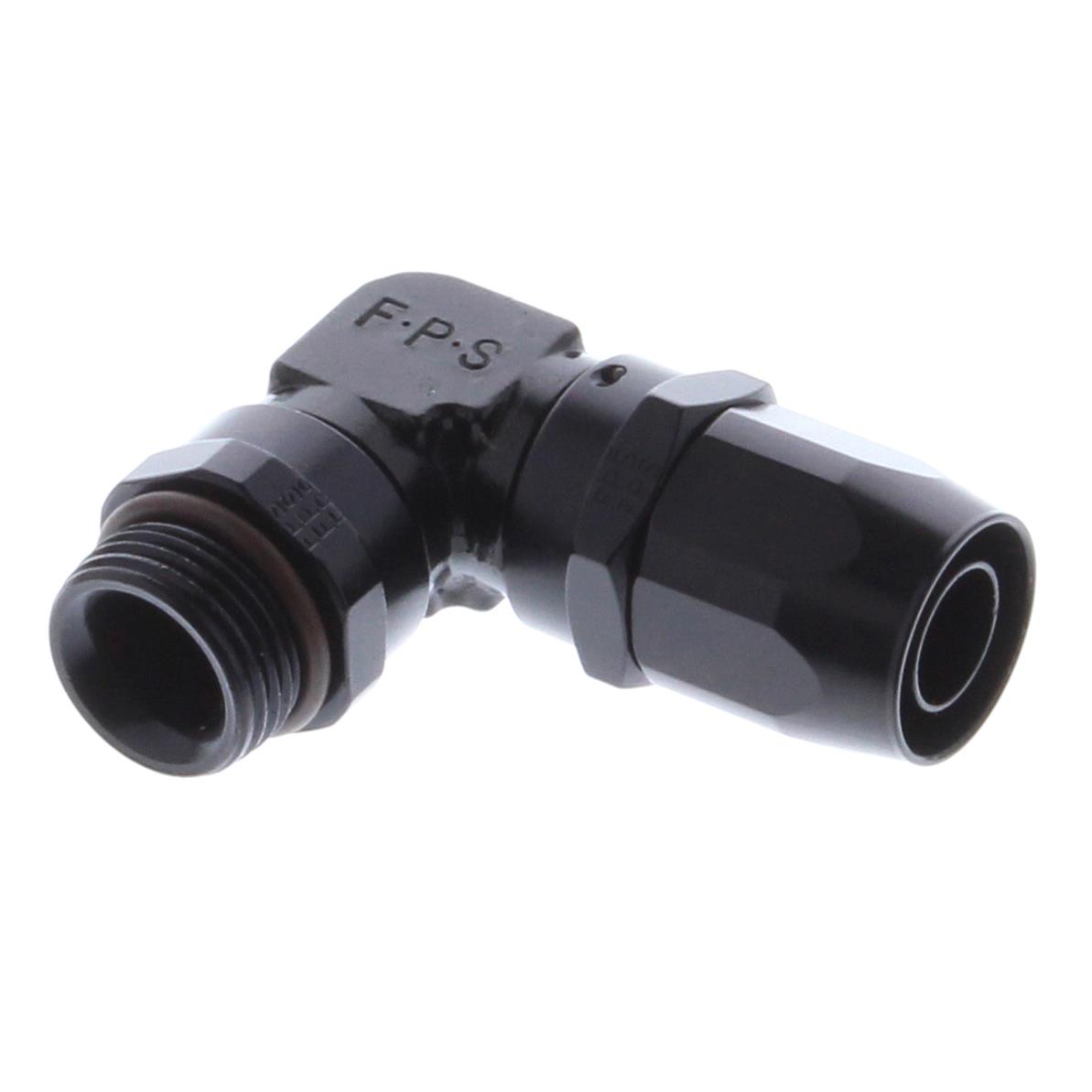 Fragola -12AN x 90 Degree x 1 1/16-12 (12) Hose End - Black thumbnail 2