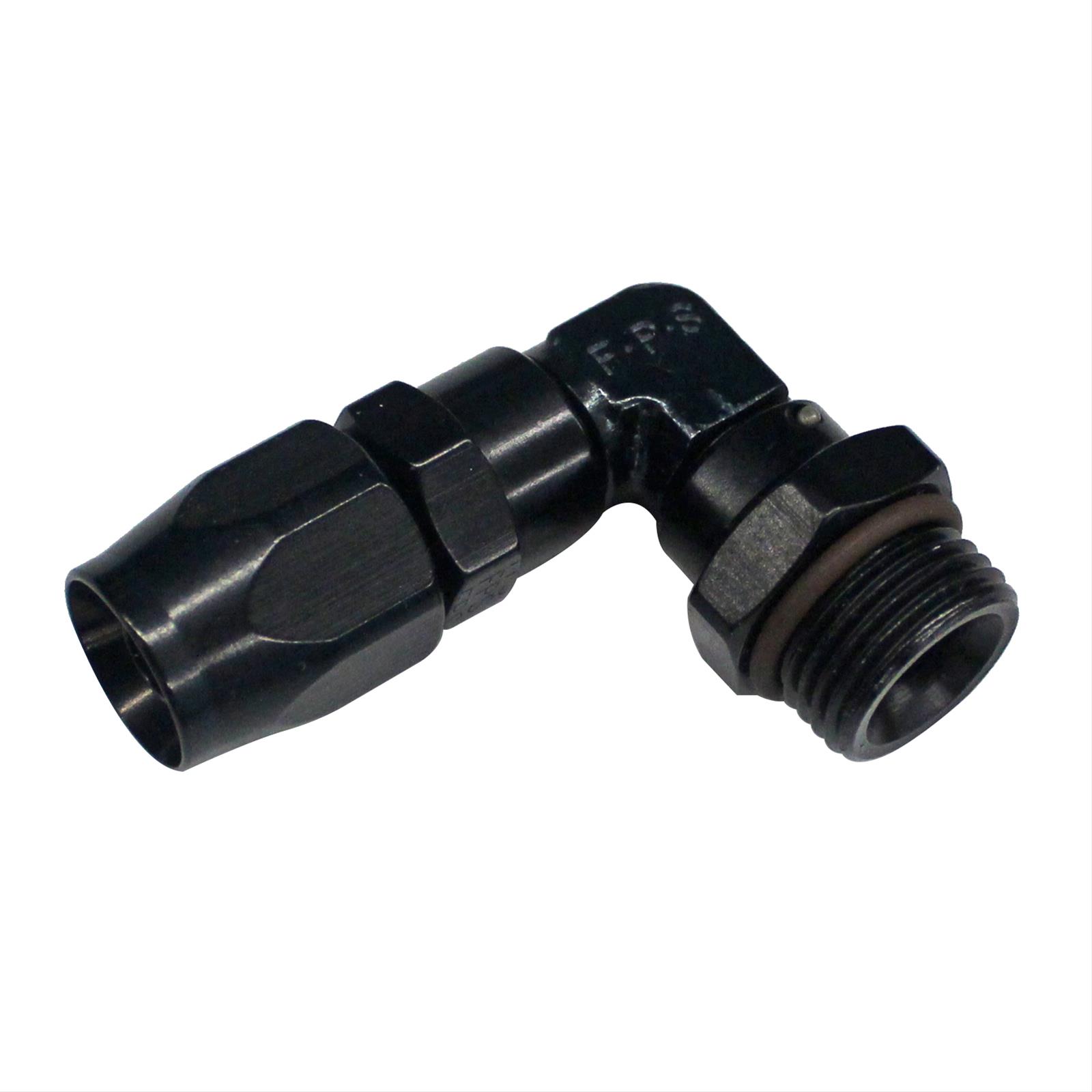 Fragola -6AN x 90 Degree x 3/4-16 (8) Hose End - Black