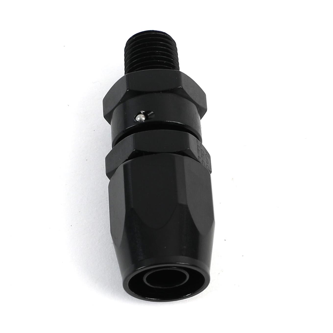 Fragola -8AN Straight Hose End x 1/4 NPT - Black